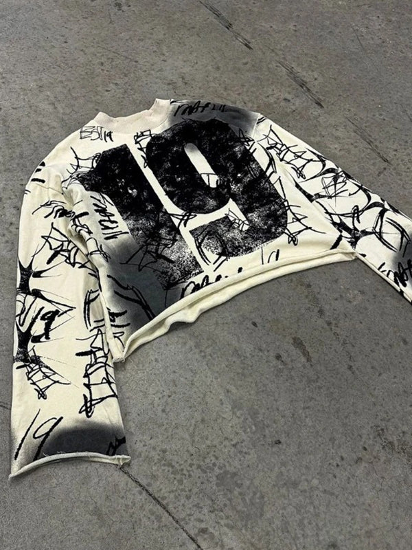 American Retro Print Long Sleeve