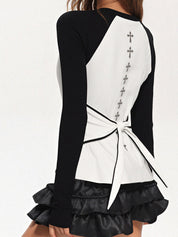 Stitched Star Print Long Sleeve