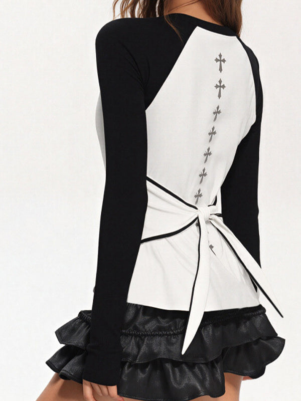 Stitched Star Print Long Sleeve