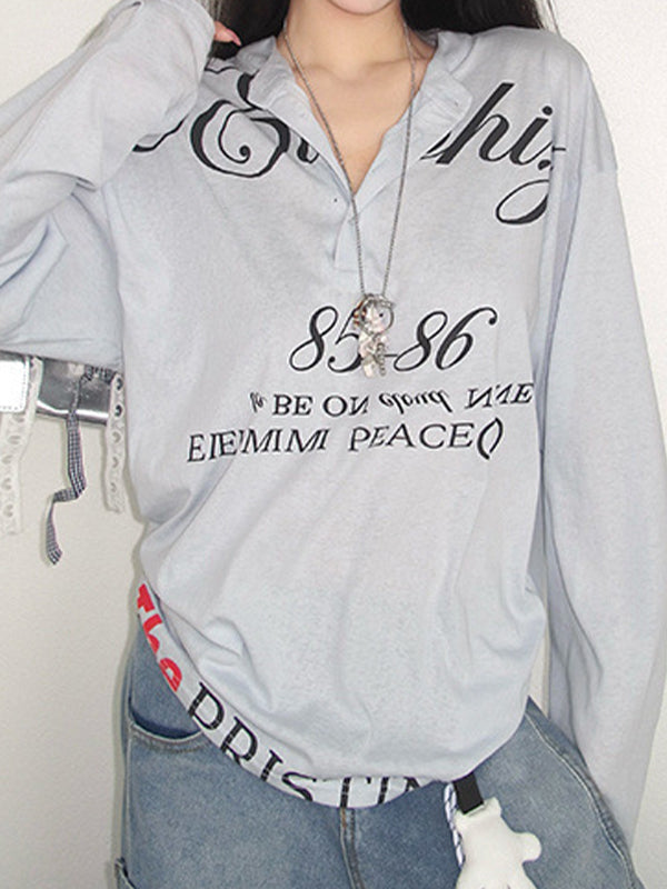 American Retro Print Long Sleeve