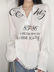 American Retro Print Long Sleeve