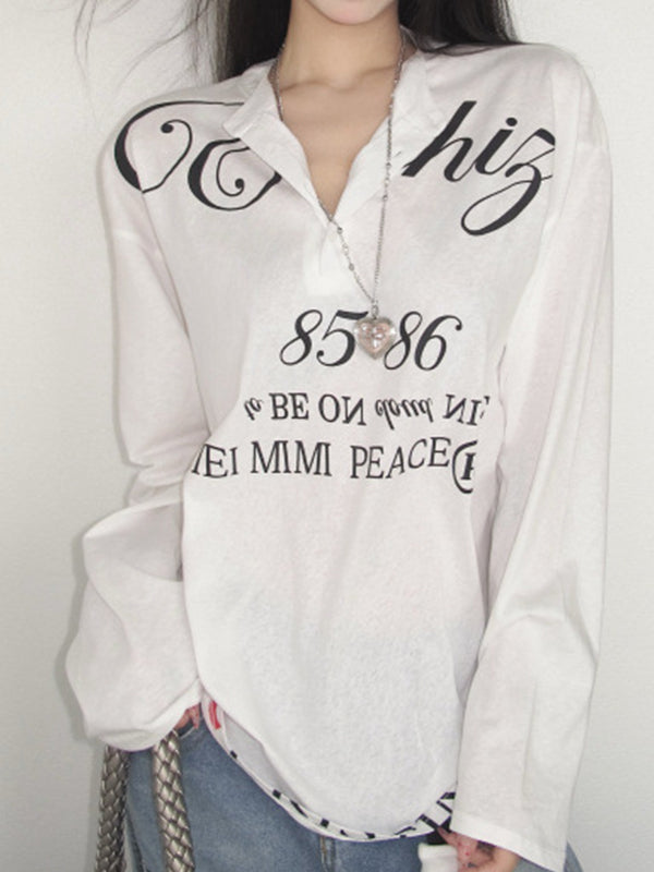 American Retro Print Long Sleeve