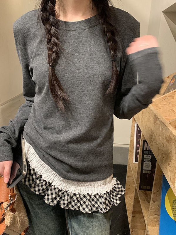 False Two-Piece Splicing Sweaters