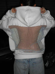 Backless Cutout Sequins Sweatshirts
