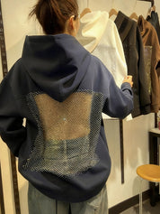 Backless Cutout Sequins Sweatshirts