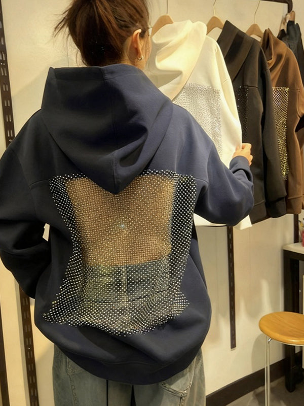 Backless Cutout Sequins Sweatshirts