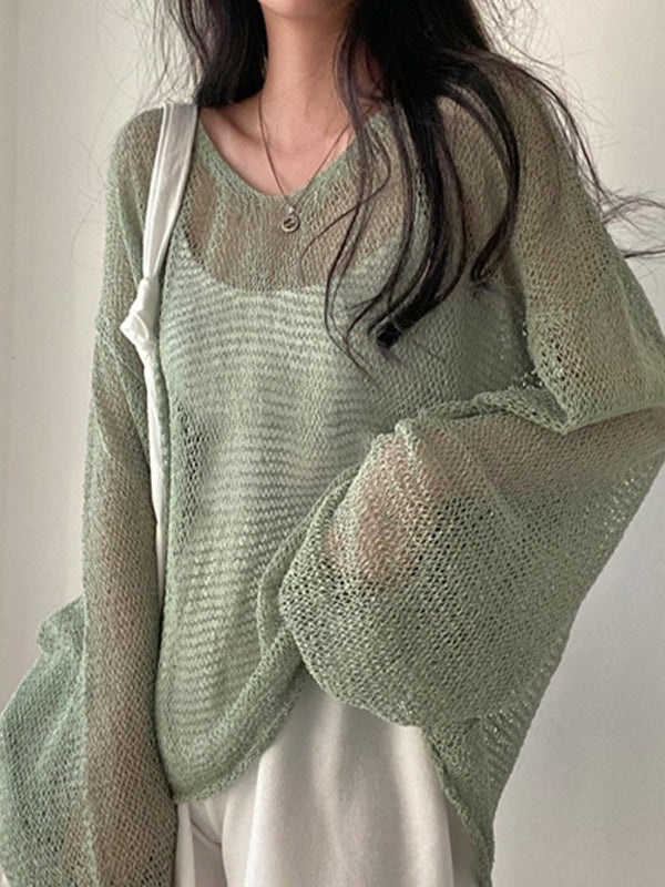 Loose And Casual Knitted Long Sleeve