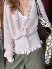 Waist-Hugging Ruffled Sweater