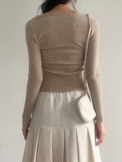 Twisted Asymmetrical Off-The Long Sleeve