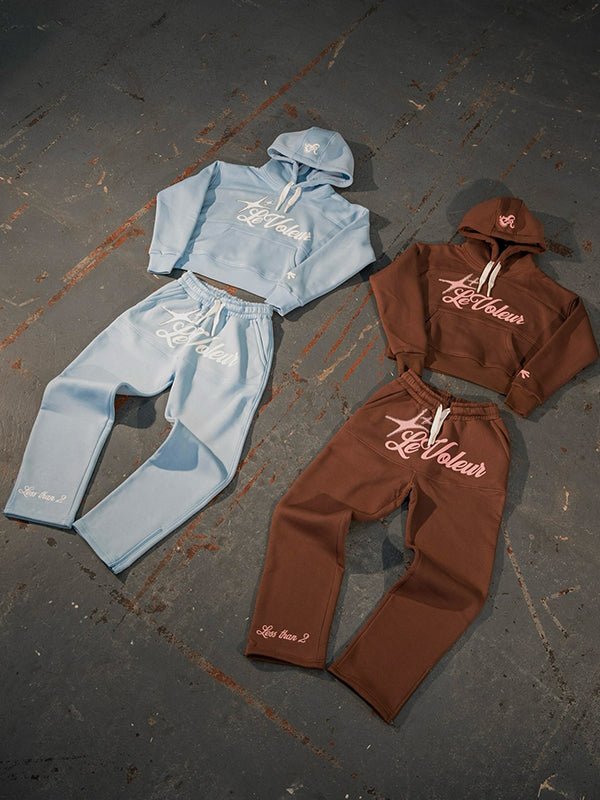 Heat-Pressed Rhinestone Print Hoodie