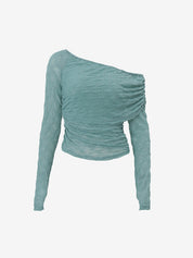 Textured Fabric Slim-Fit Long Sleeve
