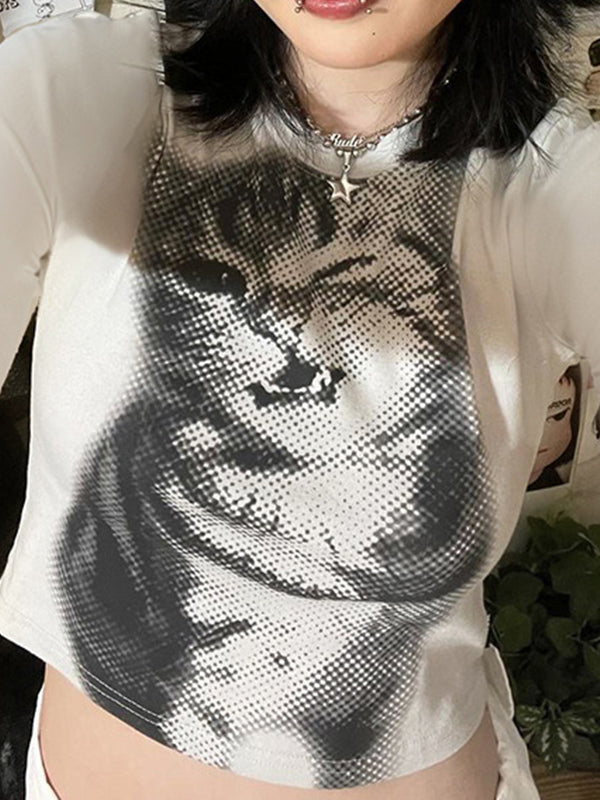 Cat Pattern Long Sleeve