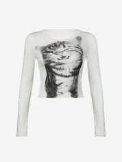 Cat Pattern Long Sleeve