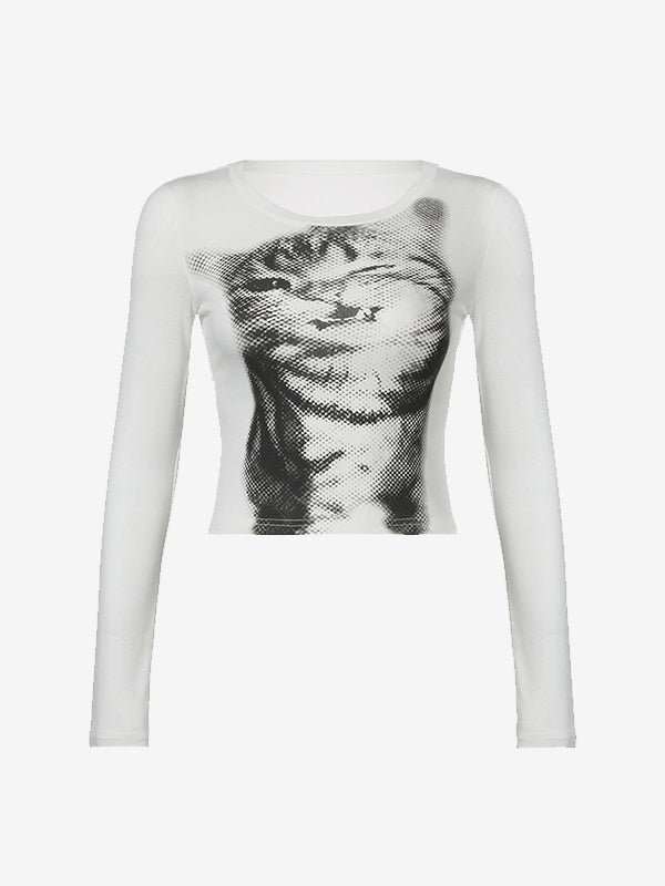 Cat Pattern Long Sleeve