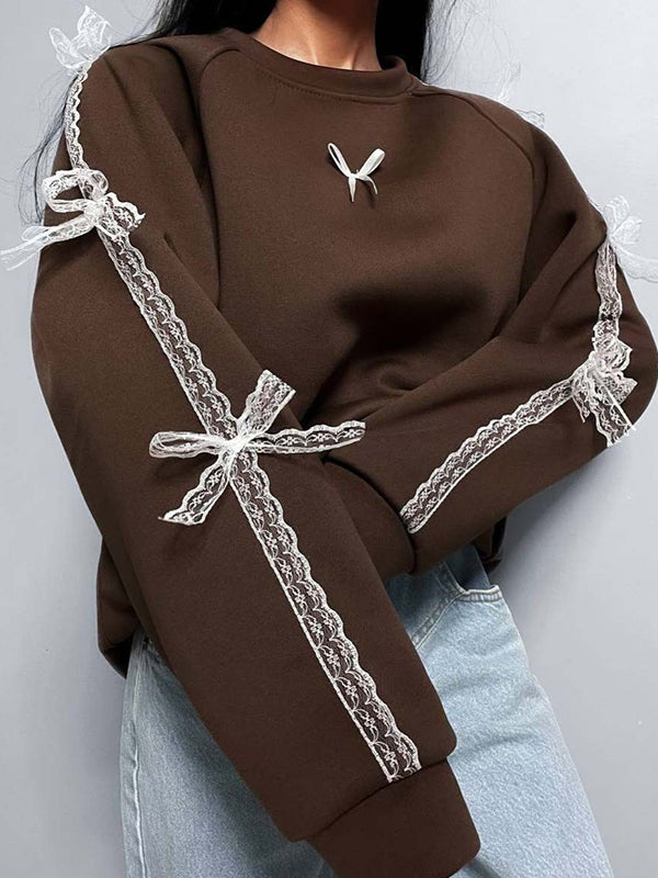 3D Bowknot Loose Sweatshirt