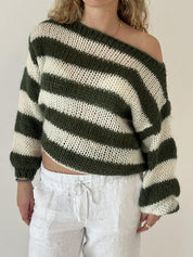 Striped Round Neck Sweater Long Sleeve