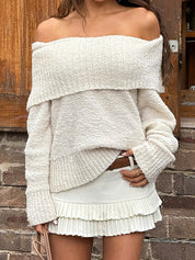 One-Shoulder Loose Sweater
