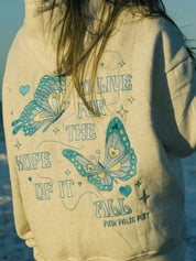Butterfly Embroidered Print Sweatshirt
