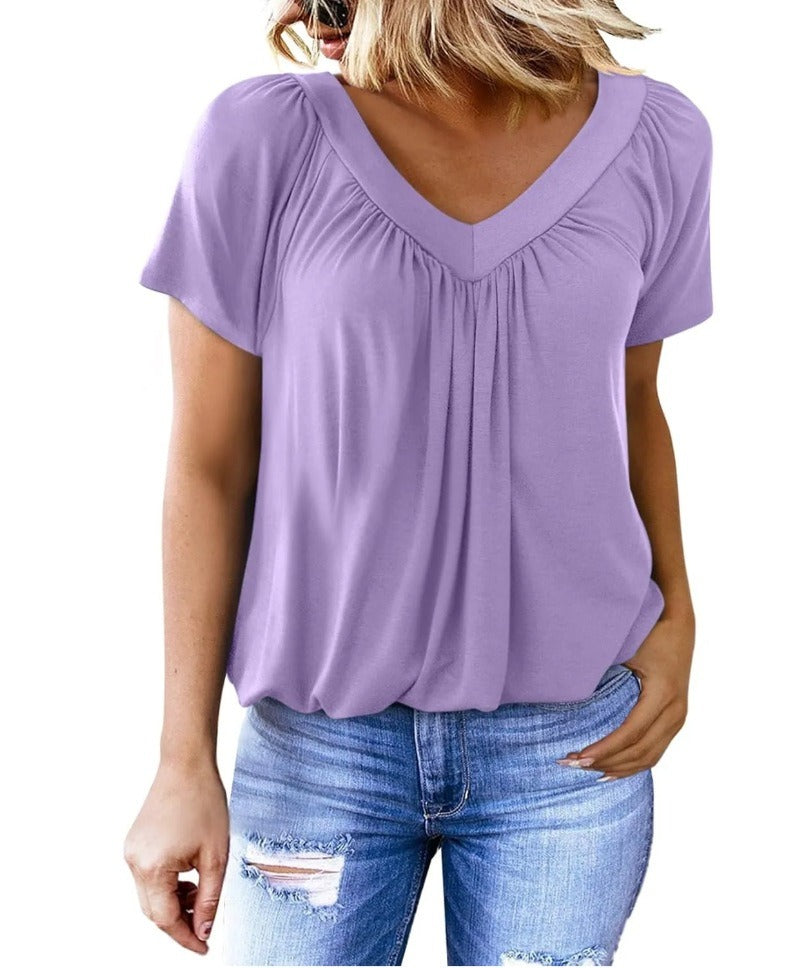 Women's Casual Summer  V Neck Tops