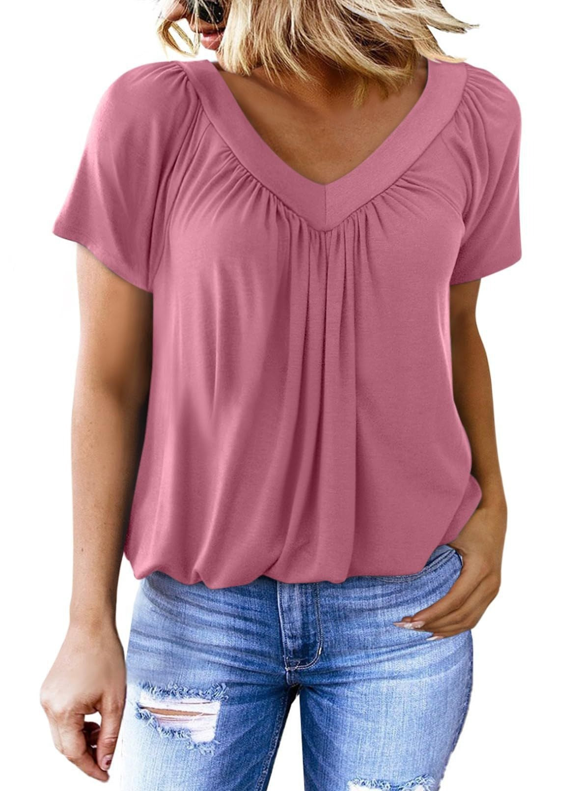 Women's Casual Summer  V Neck Tops
