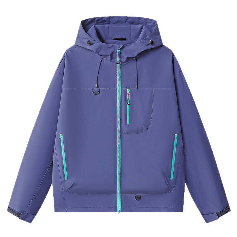 Unisex Lightweight Hiking Jacket – Waterproof, Hooded & Packable