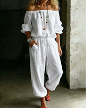 Women's Casual Two-Piece Set with Pockets