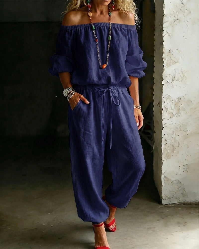 Women's Casual Two-Piece Set with Pockets