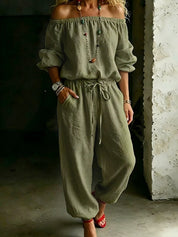 Women's Casual Two-Piece Set with Pockets