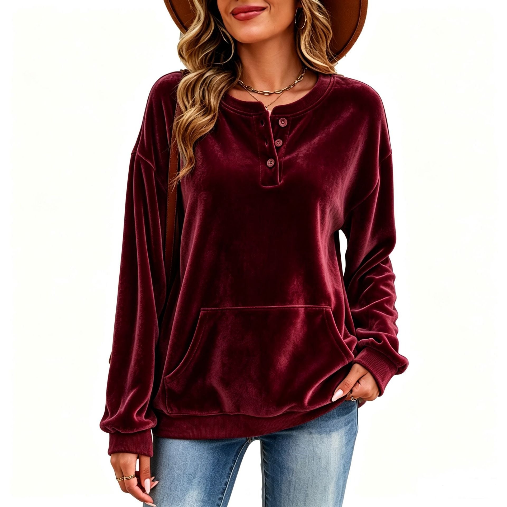 Women's Golden Velvet Sweatshirt