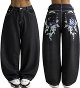 90s Hip Hop Mid Waist Vintage Baggy Denim Pants