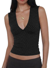 Women Deep V Neck Tops