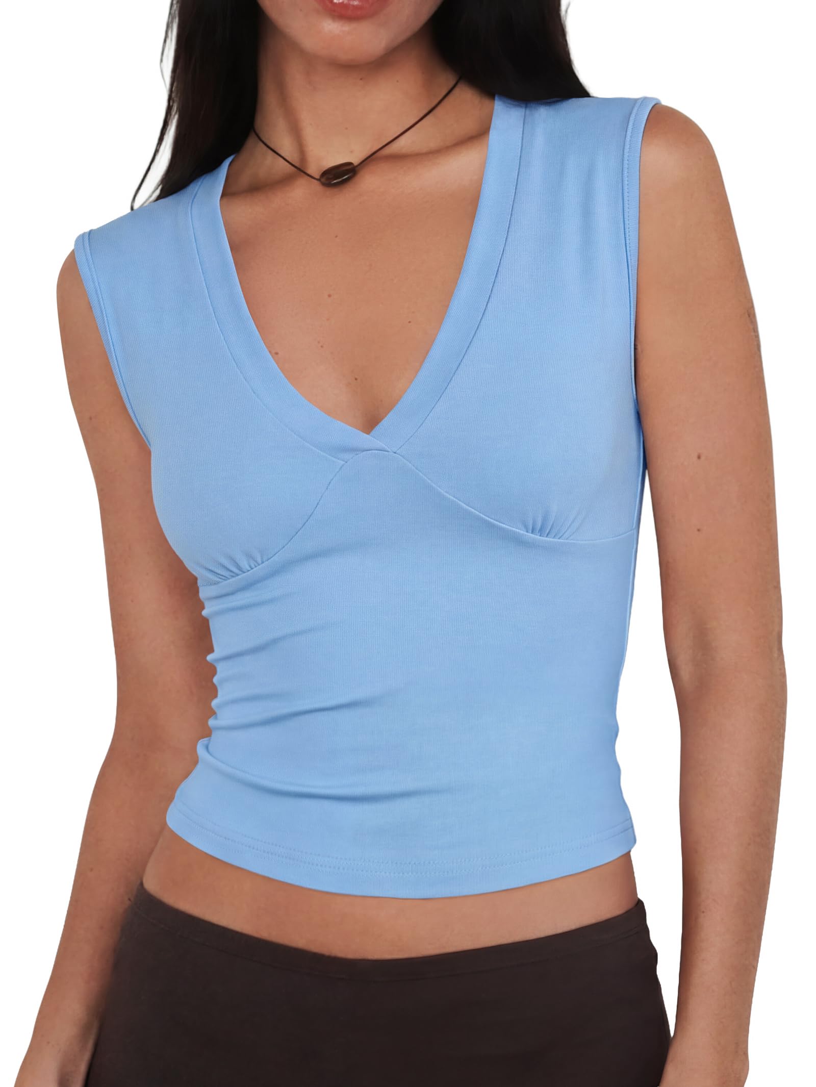 Women Deep V Neck Tops