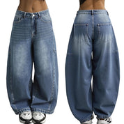 Mid Waist Boyfriend Baggy Denim Pants