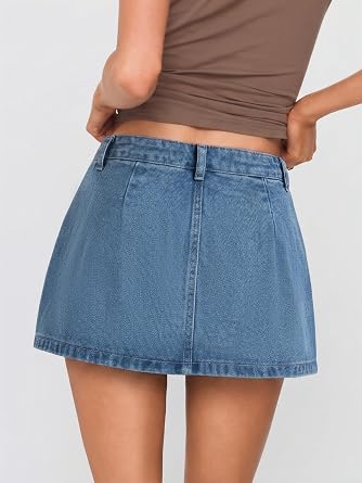 Mid Rise Summer Denim Mini Skirt