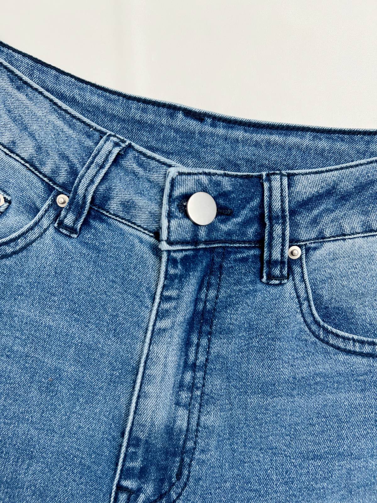 Washed Push Up Flare Leg Jeans