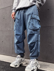 Men's Loose Fit Jogger Cargo Jeans