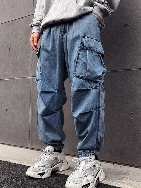 Men's Loose Fit Jogger Cargo Jeans