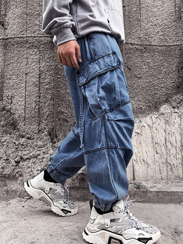 Men's Loose Fit Jogger Cargo Jeans