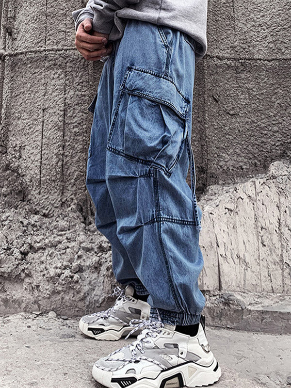 Men's Loose Fit Jogger Cargo Jeans