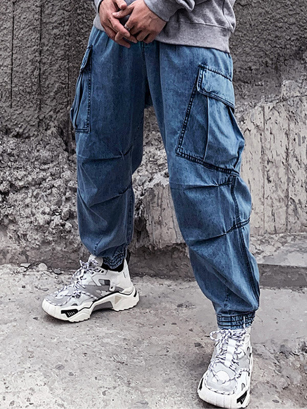 Men's Loose Fit Jogger Cargo Jeans