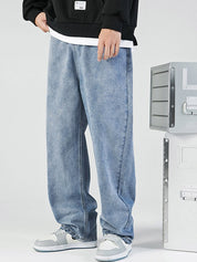 Men's Basic Wash Loose Jeans