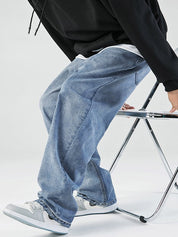 Men's Basic Wash Loose Jeans