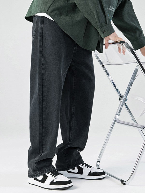 Men's Basic Wash Loose Jeans