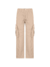Washed Vintage Baggy Cargo Jeans