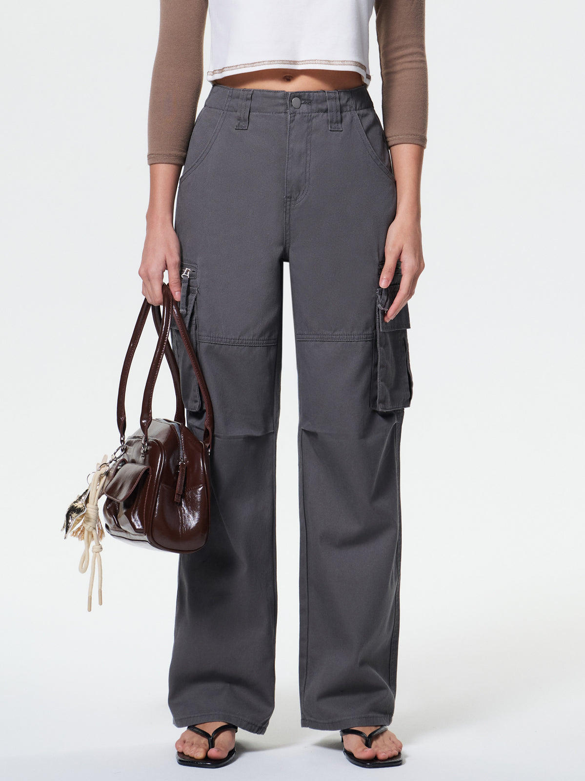 Washed Vintage Baggy Cargo Jeans