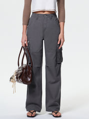Washed Vintage Baggy Cargo Jeans