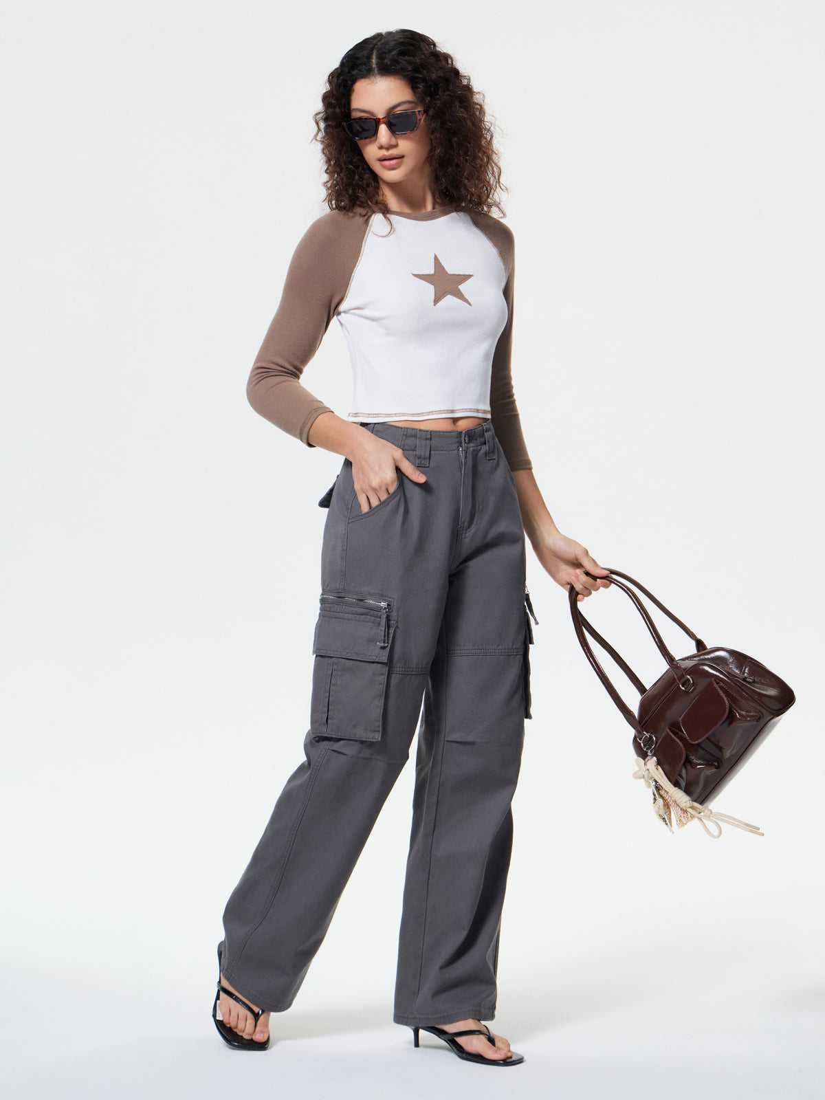Washed Vintage Baggy Cargo Jeans