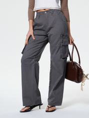 Washed Vintage Baggy Cargo Jeans