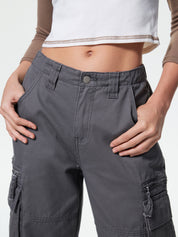 Washed Vintage Baggy Cargo Jeans
