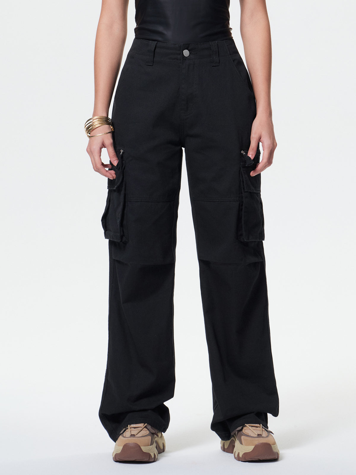 Washed Vintage Baggy Cargo Jeans